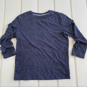 Old Navy Heathered Navy Long Sleeve Tee Top Medium